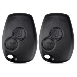 NJCXOLA 2 Pack Renault Key Shell 2 Buttons Car Key Housing with 4 Micro Buttons and Screwdriver Compatible with Renault Kangoo Modus Clio Master Trafic Twingo Switch and Dacia