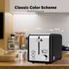 YSSOA 2-Slice Toaster, 5 Browning Setting and 3 Function: Bagel/Defrost/Cancel,