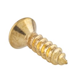 #5 x 1/2" Brass Oval Head Phillips Drive Wood Screws | Pack of 25 | Self Tapping Screws for Wood Antique or Modern Furniture | OS2-SB