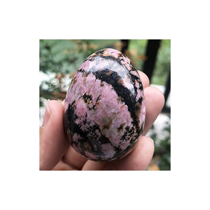 Ladeukoi Stone Egg Figurine, Polished Healing Crystal Easter Eggs Sphere