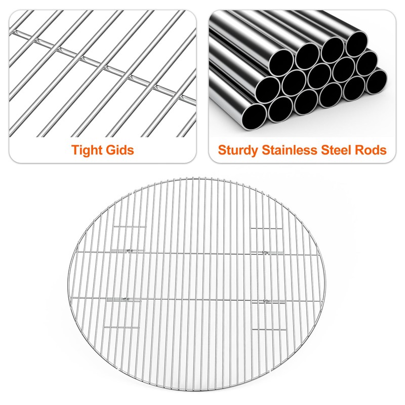 onlyfire Foldable Fire Pit Cooking Grates for Grilling, BBQ Solid