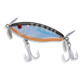 Mirrolure 10MR-808 Mirro Prop Float Twitchbait Black Bk/Org/Silver 3in 1/2oz