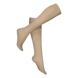 Vogue 100 Den Compression Socks Knee High Support Stockings for Women 1 Pair, (Beige 9054 Venice)