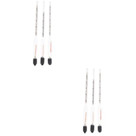 KICHOUSE 2sets Sugar Hydrometers Handheld Liquid for Accurate Sugar Content Measurement for Syrup Dairy and Juice Testing and Easy to Use 3pcs*2