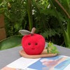 Apricot Lamb Apple Food Plush Toys for Children, Soft Cute