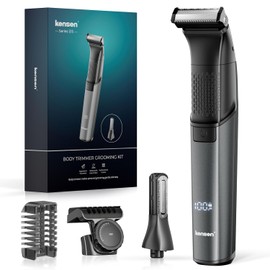 kensen Men's Intimate Shaver, 2-in-1 Razor, Men's Intimate Area, Waterproof Body Shaver, Men's Type C Bodygroom, Men's Wet Dry Intimate Razor, Legs, Chest, Armpit Groin, Attachment Combs