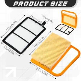 Briwooody 8 Pack Air Filter with Pre Cleaner Compatible with Stihl TS410, TS420, TS410z, TS420z, TS480, TS500i Concrete Cut off Saw