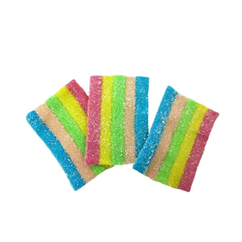 Fruidles Sour Rainbow Belts Bites, Multicolored Gummy Candy, Fat-Free (Half-Pound)