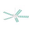Squared Seafoam Green - Ceiling Fan Skin Kit fits most