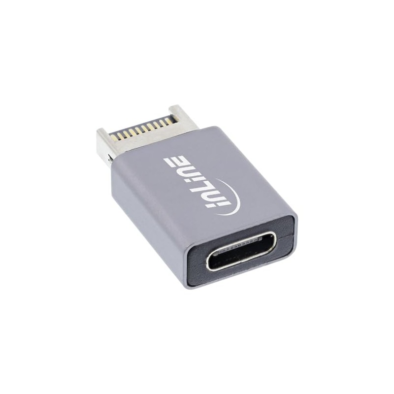 InLine® USB 3.2 Adapter, Internal USB-E Front Panel Male to