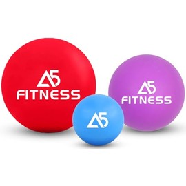 Lacrosse Massage Ball for Muscle Relief – 3 Sizes (3cm, 5cm, 6.3cm) for Yoga, Rehab, Deep Tissue & Trigger Point Massage, Myofascial Release, Plantar Fasciitis - Sore Muscle Recovery