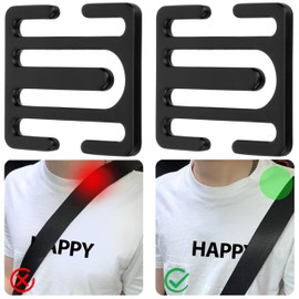 Sicherheitsgurtversteller Metall Auto Sicherheitsgurt Clip Auto Gurtversteller für Nacken und Schultern Entspannen Schwarz 2 Stück