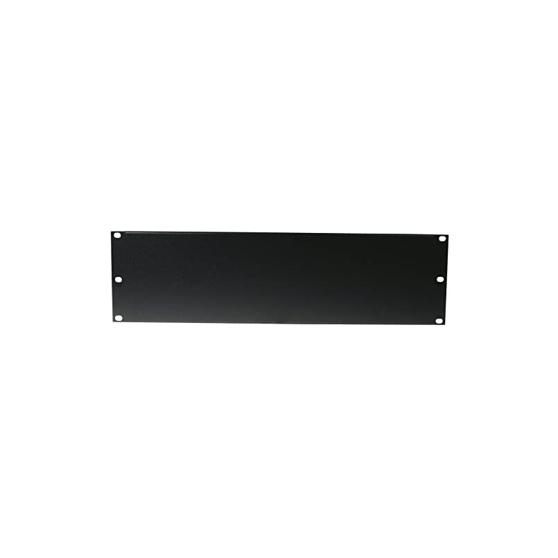 19" front panel,U-shaped,steel,black 3U