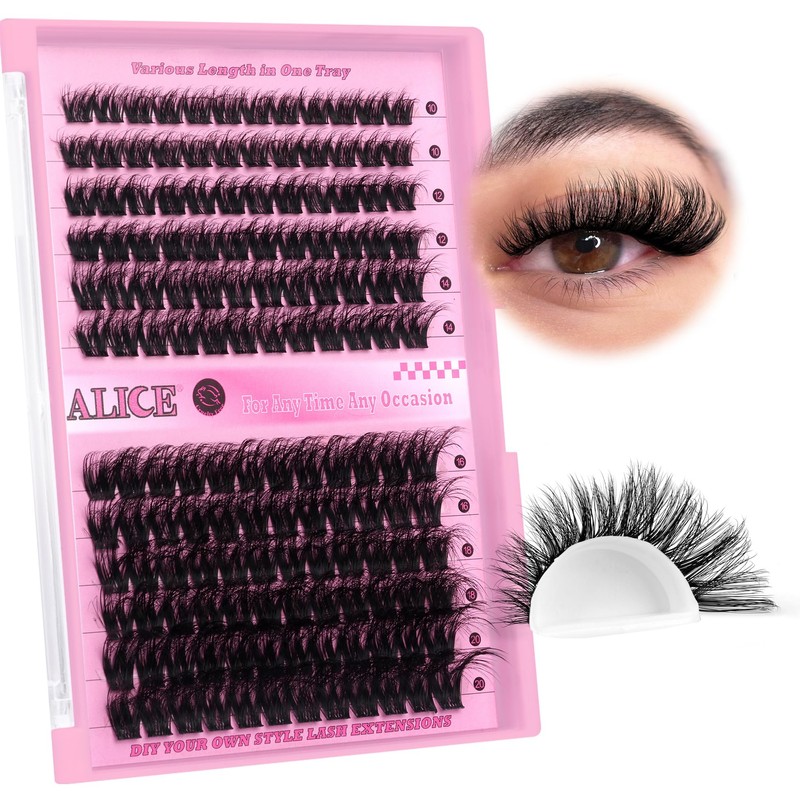 Lash Clusters DIY Lash Extensions 10-20MM Cluster Eyelashes 144pcs Wispy