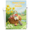 Cousin Easter Card - Hoppy Easter - Medium Sized Card