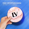 1 x Round Coaster - Letters LV Marble Stone Texture