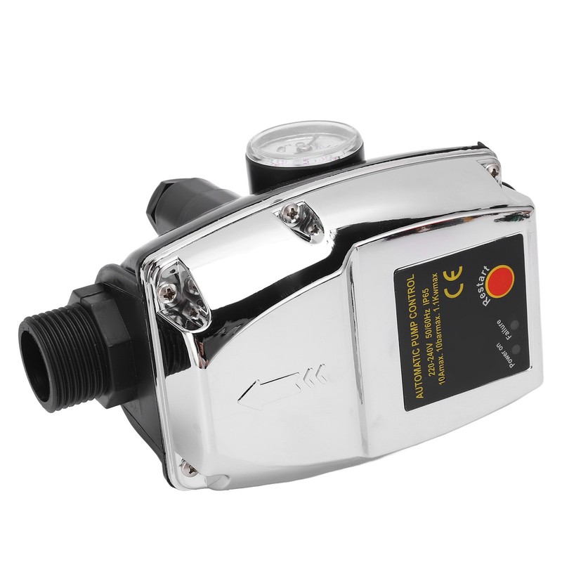Water Pump Controller Silver Waterproof ABS Housing Intelligent Automatic 10A