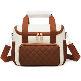 Hairao Lunch Bag For Women,Roomy Insulated Lunch Box For 2 Meals,Large Adult Tote Bags With Cutlery Pockets & Adjustable Strap,Leakproof & Dourable Nurse Cooler Bag For Work School Picnic Travel Beach