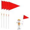 4 Pack Safety Flags with Pole, Premium Kid Alert Street