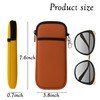 HeXueLy Soft Glasses Case - 2 Pack Double Layer Neoprene