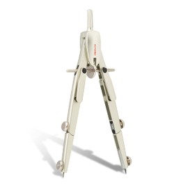 Aristo AR55630 Studio Schnellverstellzirkel (2 Gelenke, max. Durchmesser der Zeichenkreise 340mm, inkl. Zirkel Ersatzminen und Ersatznadel, Zinkdruckguss) silber