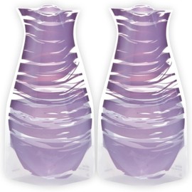 MODGY Expandable Flower Vase, Plastic Decorative Modern Foldable Printed Vases for Centerpieces for Wedding, Dining Table, Home Decor, Living Room, Bathroom, Office, Bandido Purple, 2 Pack