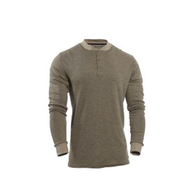National Safety Apparel Men's Standard TECGEN Select Long Sleeve FR Henley, X-Large, Tan C541NTNBSLSXL, XL