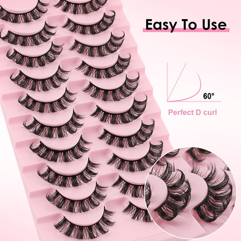 Sixstarhair Cat Eye False Eyelashes Artificial Natural Look Russian Strip