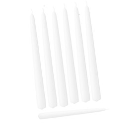 D'light Online 12" Elegant Taper Premium Quality Candles Event Bulk Packed Taper Candles - Qty 144 (White Bulk Unwrapped, 12 Inch)