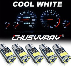 CHUSYYRAY 5PCS T10 Dash Instrument white LIGHT Fits 1996-2000 Honda Civic 6th Gen