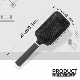 Paddle Hair Brush for Women, Men & Kids Detangling Brush for Wet or Dry Hair- Anti Frizz, No Pull, Soft Bristles for Thick, Curly, Straight Long Hair Brush for Blow Drying & Styling (1 Pack)