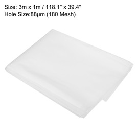 sourcing map 180 Mesh Paint Nylon Mesh Filter 118"x39" Woven Net Sheet Mesh Filter Cloth for Paint, Home Brewing Mesh Fabric