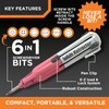 Kelvin Tools Retractor Mini Precision Screwdriver Set, 6 in 1