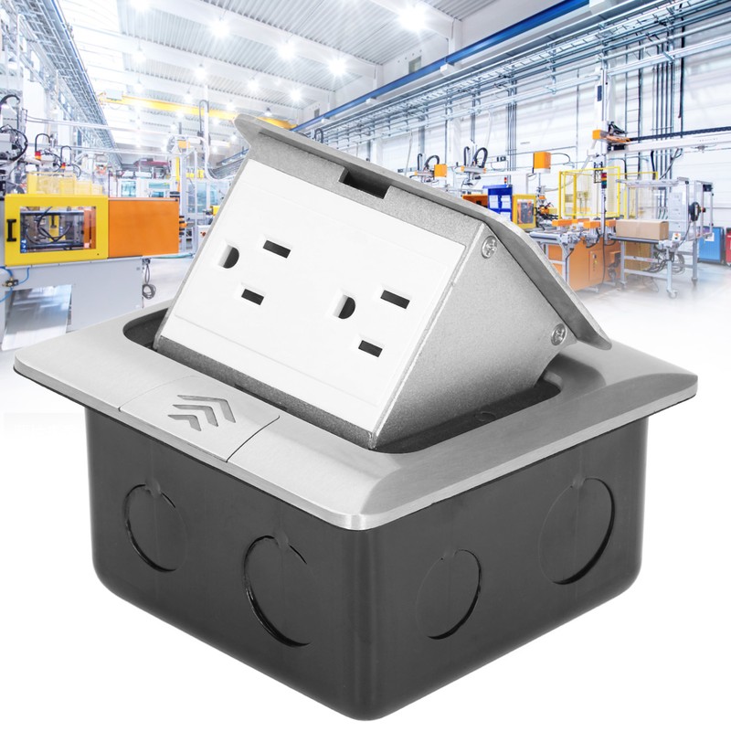 Concealed Recessed Socket Aluminum Alloy PC Desktop Outlet for Residences