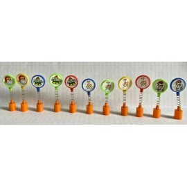 Vintage Vending Springy Christmas Pencil Topper Toys Lot of 6 Random New Old Stk