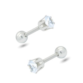 Adelina Style Women's Earrings, Popular, 1 Earring, 1 Pair, Cubic Zirconia, Surgical Stainless Steel, Hypoallergenic, Cubic Zirconia, Cubic Zirconia