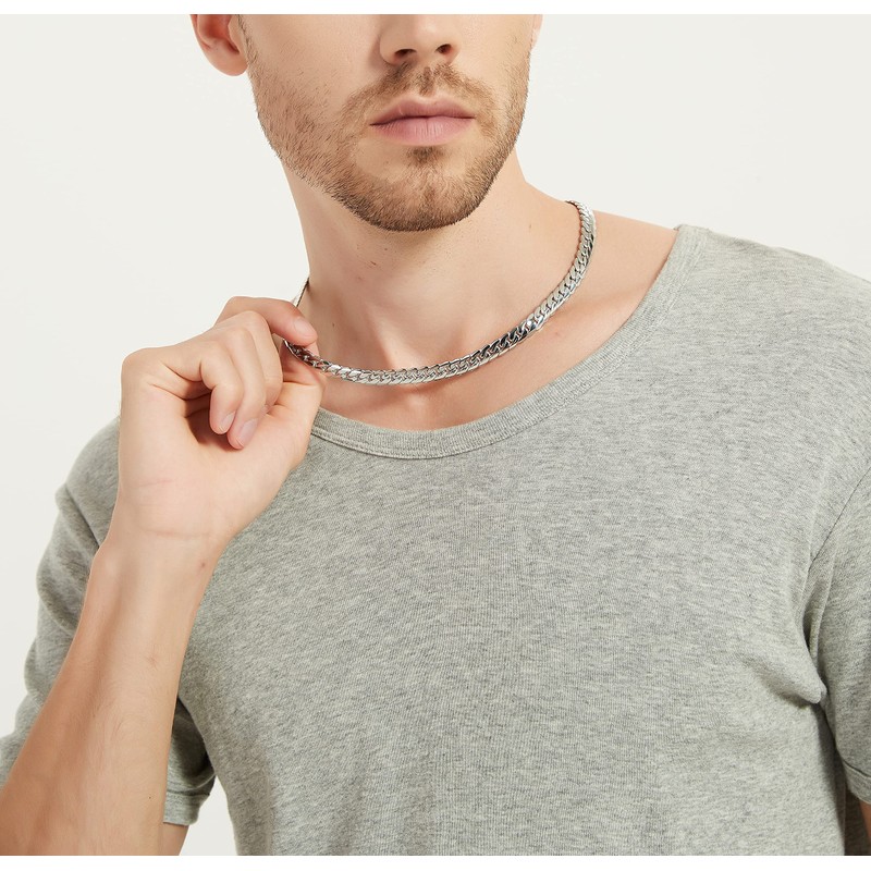 LuxSep 8 mm Stainless Steel Silver and 18 K Gold