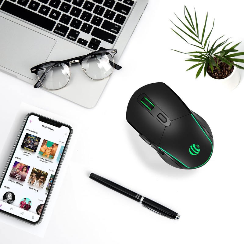 AooKoNi Ergonomic 2.4 GHz Wireless Optical Mouse, 800/1200/1600/ Adjustable DPI