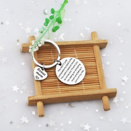 BAUNA Stepmom Keychain Bonus Mom Thank You Gift Thank You For Being An Amazing Mom Keychains Mother-in-Law Gifts From Daughter Son (Stepmom Keychain)