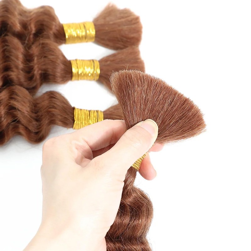 Boho Hair for Braiding #30 Deep Wave Bulk Bundles for