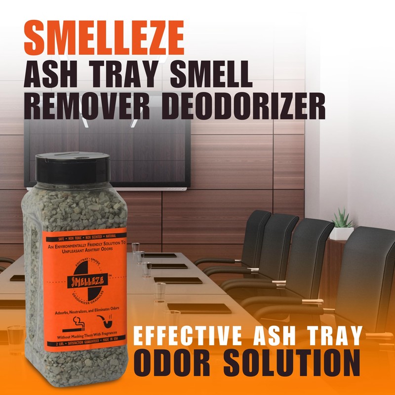 SMELLEZE Natural Ash Tray Smell Remover Deodorizer: 2 lb. Granules
