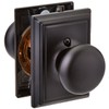 Schlage F10-PLY-ADD Plymouth Passage Knobset with Decorative Addison Rose from