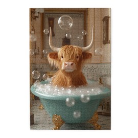 Vextrovia Fun Highland Cow Bathing, Puzzles for Adults 1000 Pieces, Adult Wooden Jigsaw Puzzle Gift, 1000 Piece Vibrant Jigsaw, Ideal for Relaxation and Family Fun, Enjoy The Puzzle Solving Process