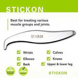 JustSun Gua Sha Scraper Soft Tissue Massage Tools Stainless Steel IASTM Tool for Spa Acupuncture Therapy Reduction Muscle Pain