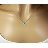 Martinuzzi Accessories Blue Moon Opal Necklace,Opal crescent Moon Charm Sterling