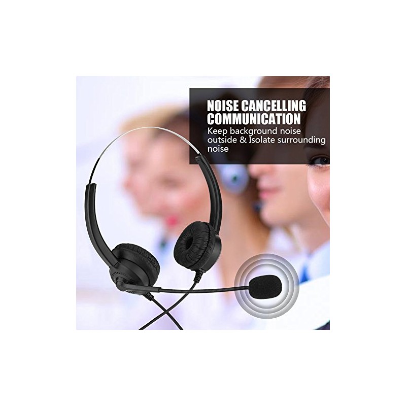 Auricular de Centro de Llamadas Celular con Micrófono Audifono Binaural