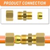 GASHER 10PCS Brass Compression Tube Pipe Fitting, 10mm OD x