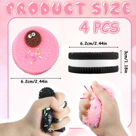 Fidget Toys, Stress Toys, Fidget Toy, Ultra-Soft Decompression Venting Toy, Sensory Toy, Stress Relief Squeeze Toy For Boys Girls Birthday Party Gifts (4Pink+Black)