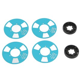 DIY Reel to Reel Cassette Retro Blank Metal Reel Cassette Tape with 4 Reels 2 Wheel for Music Recording Blue