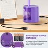 Electric Pencil Sharpener, Double Hole (Purple)
